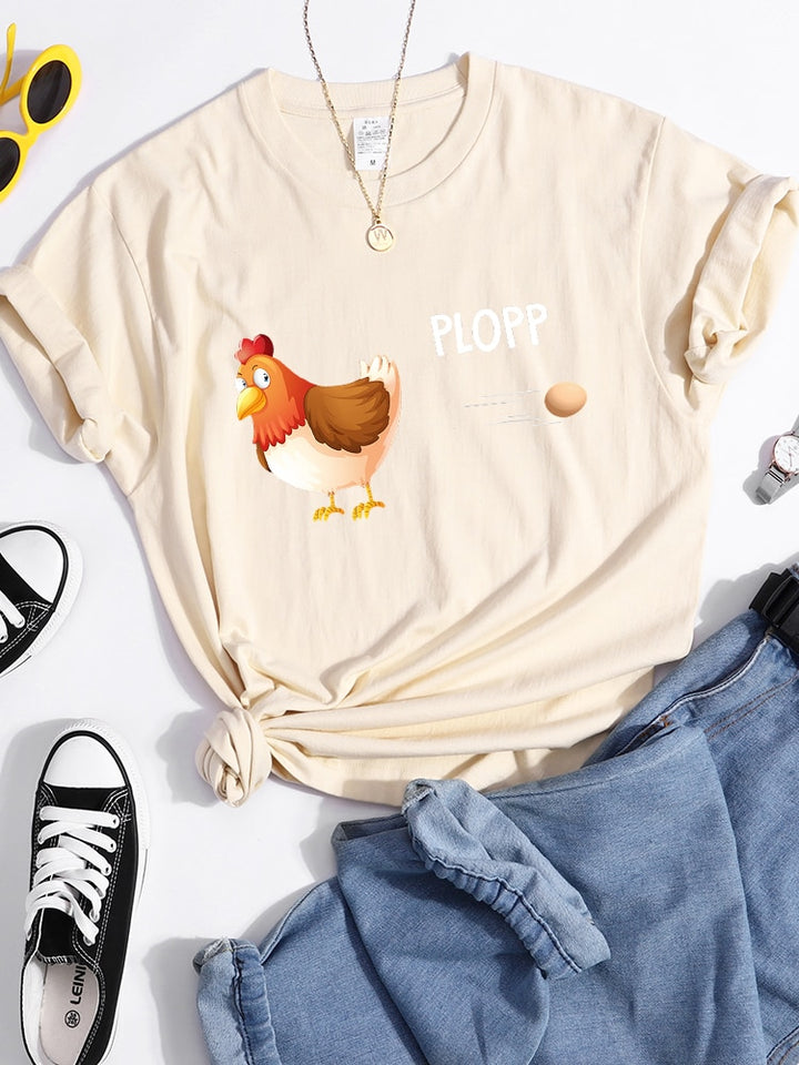 Funny T-Shirt Chicken Plopp
