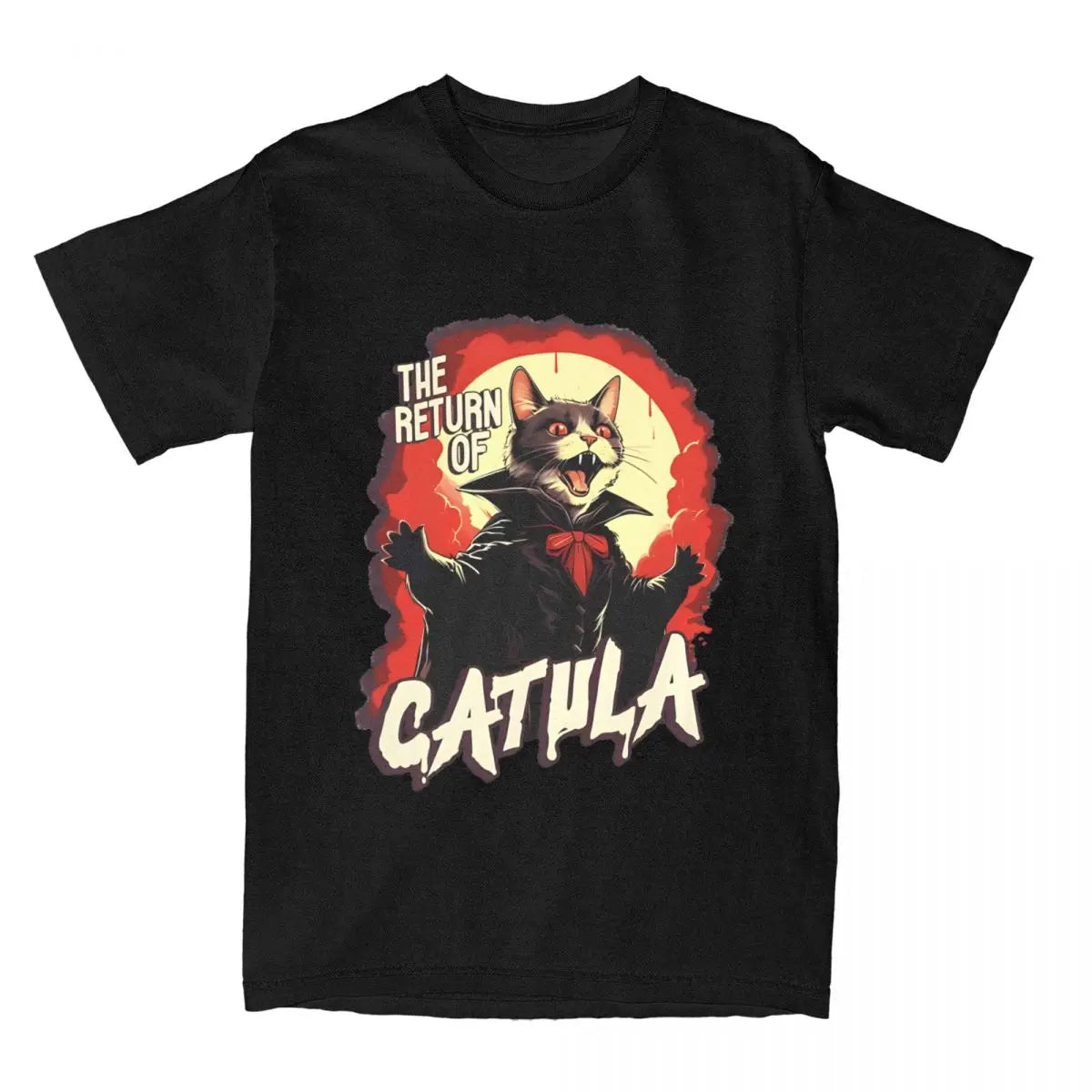 The Return Of Vampurr Cat Dracula Halloween T Shirt Cotton - myfunfarm