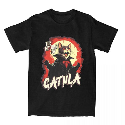 The Return Of Vampurr Cat Dracula Halloween T Shirt Cotton - myfunfarm