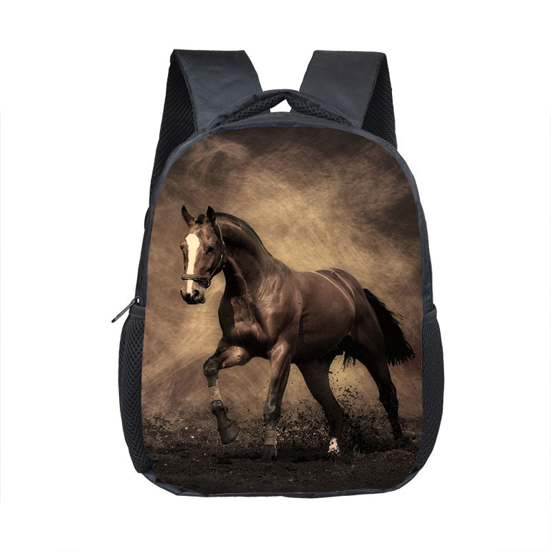 Horse Print Backpack Children School Bags