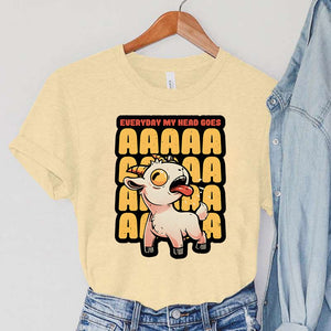 Everyday My Head Goes AAAA Women T-Shirts for Goat Lovers