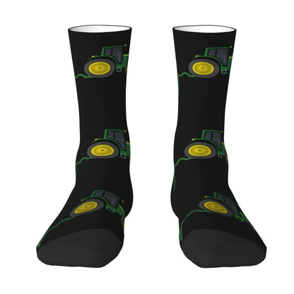 Tractor print Crew Unisex  Socks for farmer