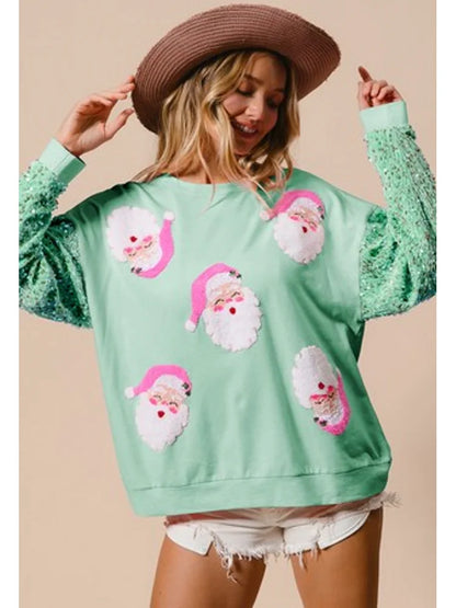 Glitter Women sweatshirt Merry Christmas - myfunfarm