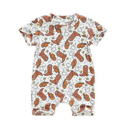 Summer Toddler Newborn Baby Boy Girl Clothing 0-18M Cattle Letter Print - myfunfarm