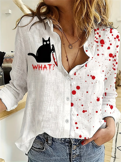 Long Sleeve  Women's Shirt for Cat Lovers