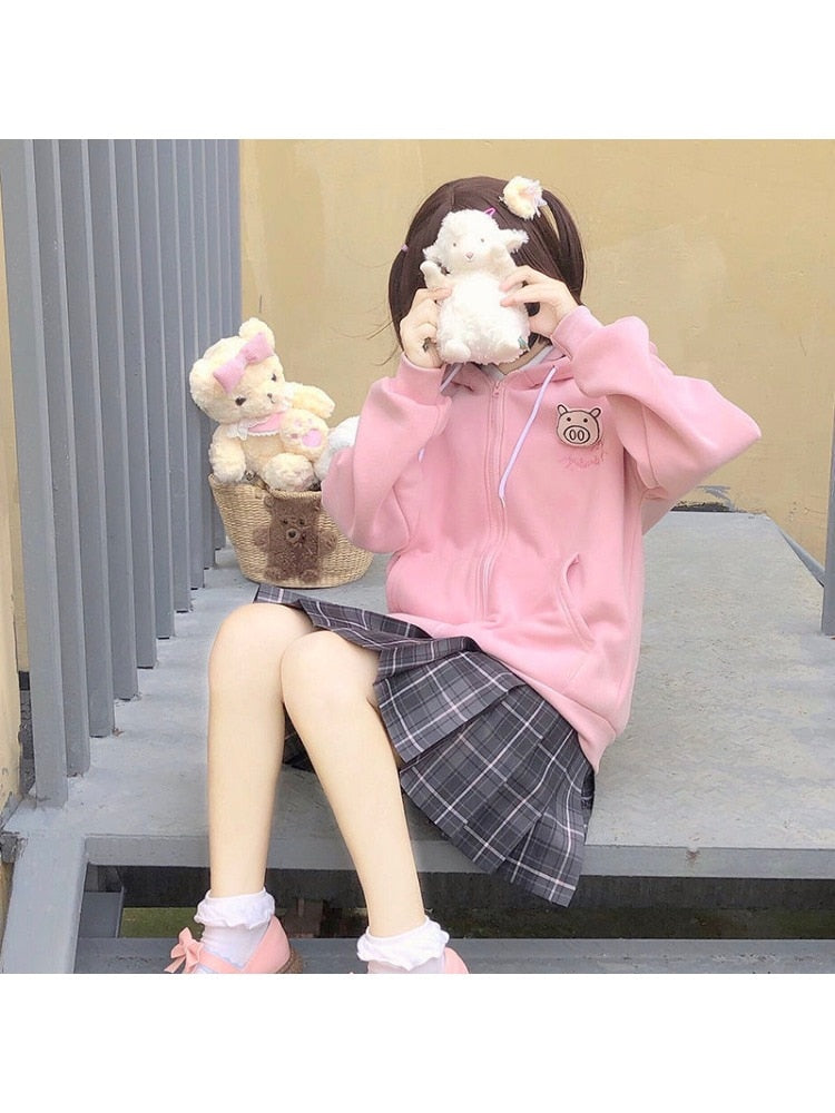 Autumn Winter  Hoodies Cute Pig Ears for Girl - myfunfarm