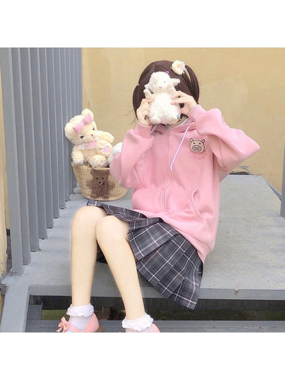 Autumn Winter  Hoodies Cute Pig Ears for Girl - myfunfarm