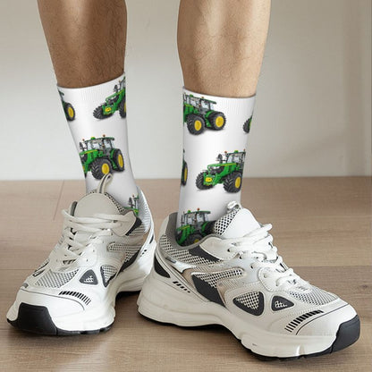 Tractor print Crew Unisex  Socks for farmer