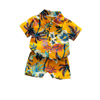 1-6 Year Children Set Hawaiian shirt and Shorts Floral Printed - myfunfarm