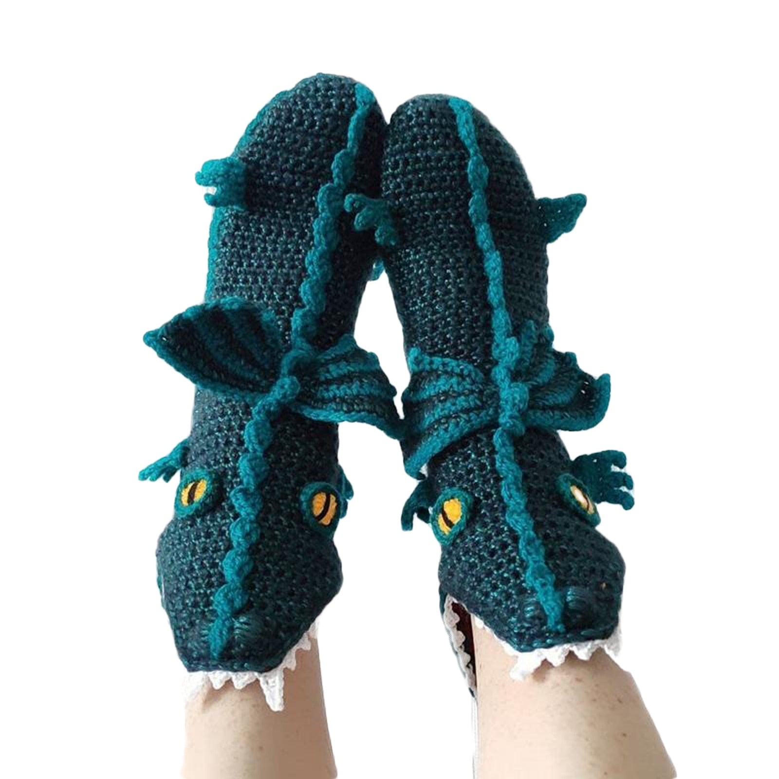 Winter Knitting Hand Crochet Women's Socks 3D Animals - myfunfarm