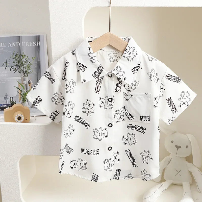 Cute cow pattern Short-sleeved  shirt Children's Summer