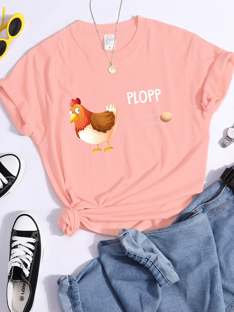 Funny T-Shirt Chicken Plopp