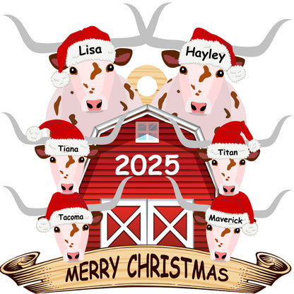 Personalized Wooden Ornament Rancher Cattle Breeds For Christmas - myfunfarm