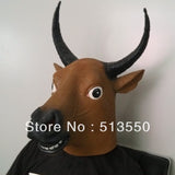 Halloween Latex Cow Head Mask Party Costume