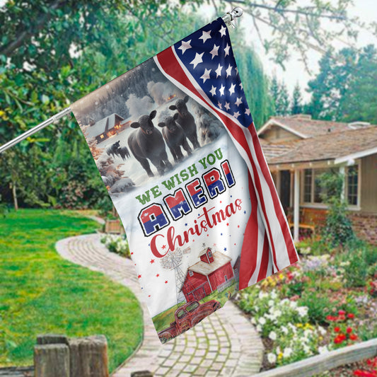 We Wish You Ameri Christmas - Flag for Farmers