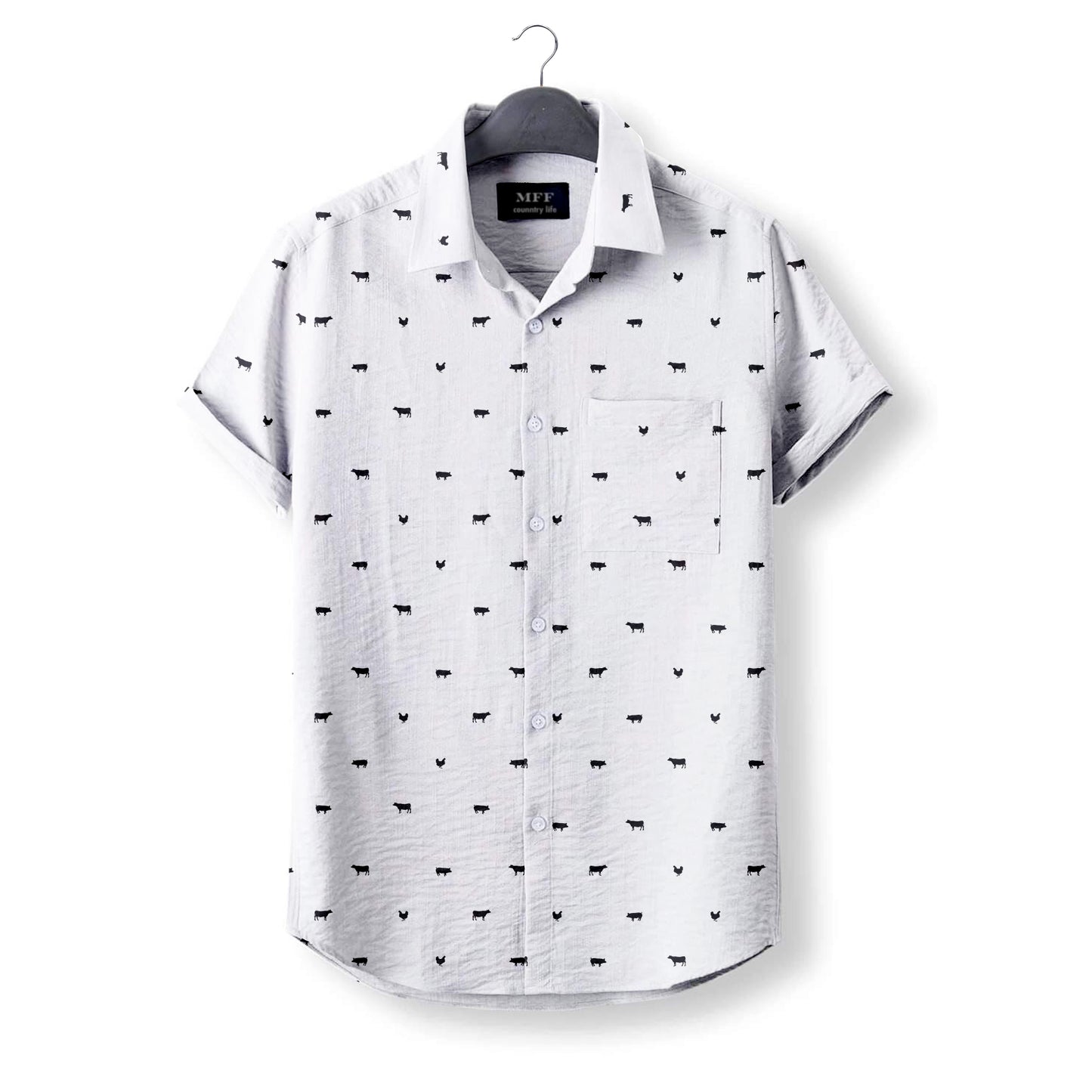 Livestock icon Pattern- Button Down Shirts for farmers
