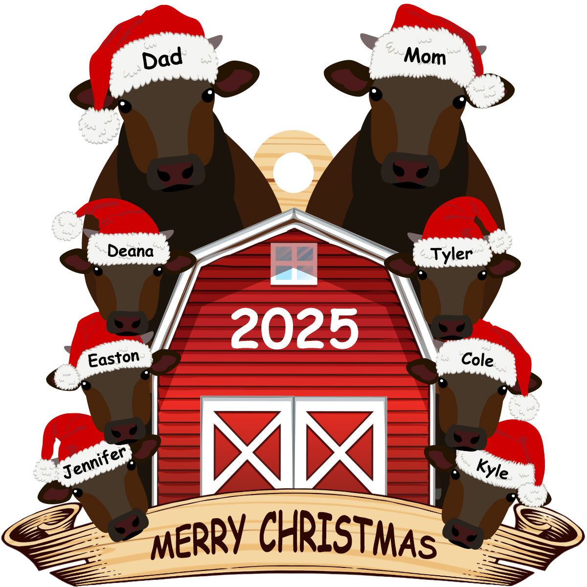 Personalized Wooden Ornament Rancher Cattle Breeds For Christmas - myfunfarm