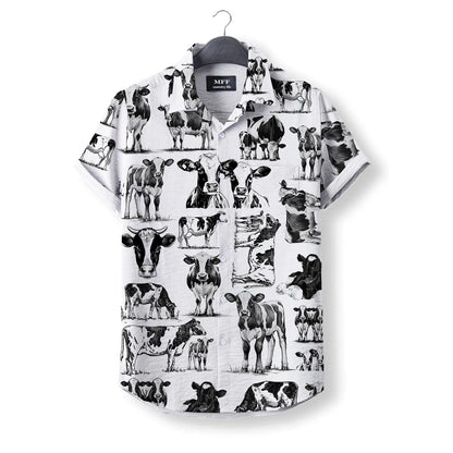 Dairy cow pattern - Hawaiian Shirt for adult and youth - myfunfarm