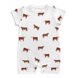 Baby romper Hereford cattle icon pattern