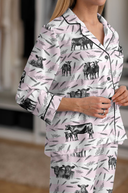 Cattle Pattern Pajamas Set Matching Family Outfit - myfunfarm