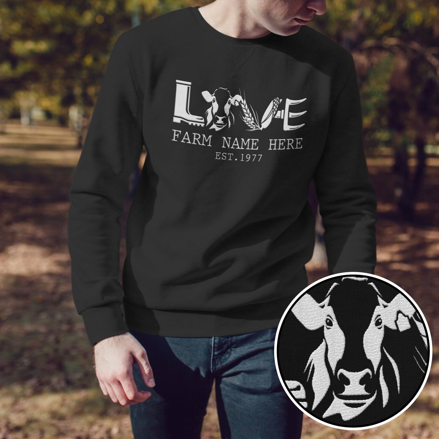 Personalized Farm Name  - Embroidered Unisex T-shirt, Hoodie, Sweatshirt