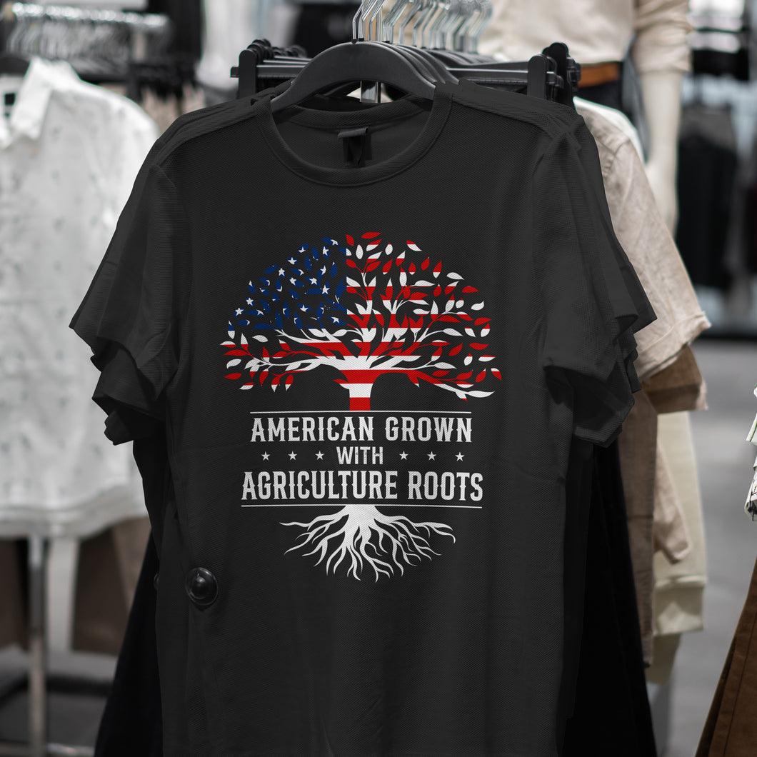 American grown with agriculture roots unisex t-shirt , Hoodies for farmers