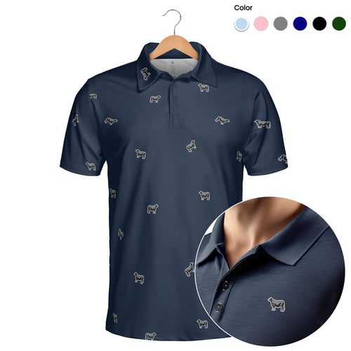 Cattle icon pattern -Men's and Women's Polo Shirts (Lightweight)