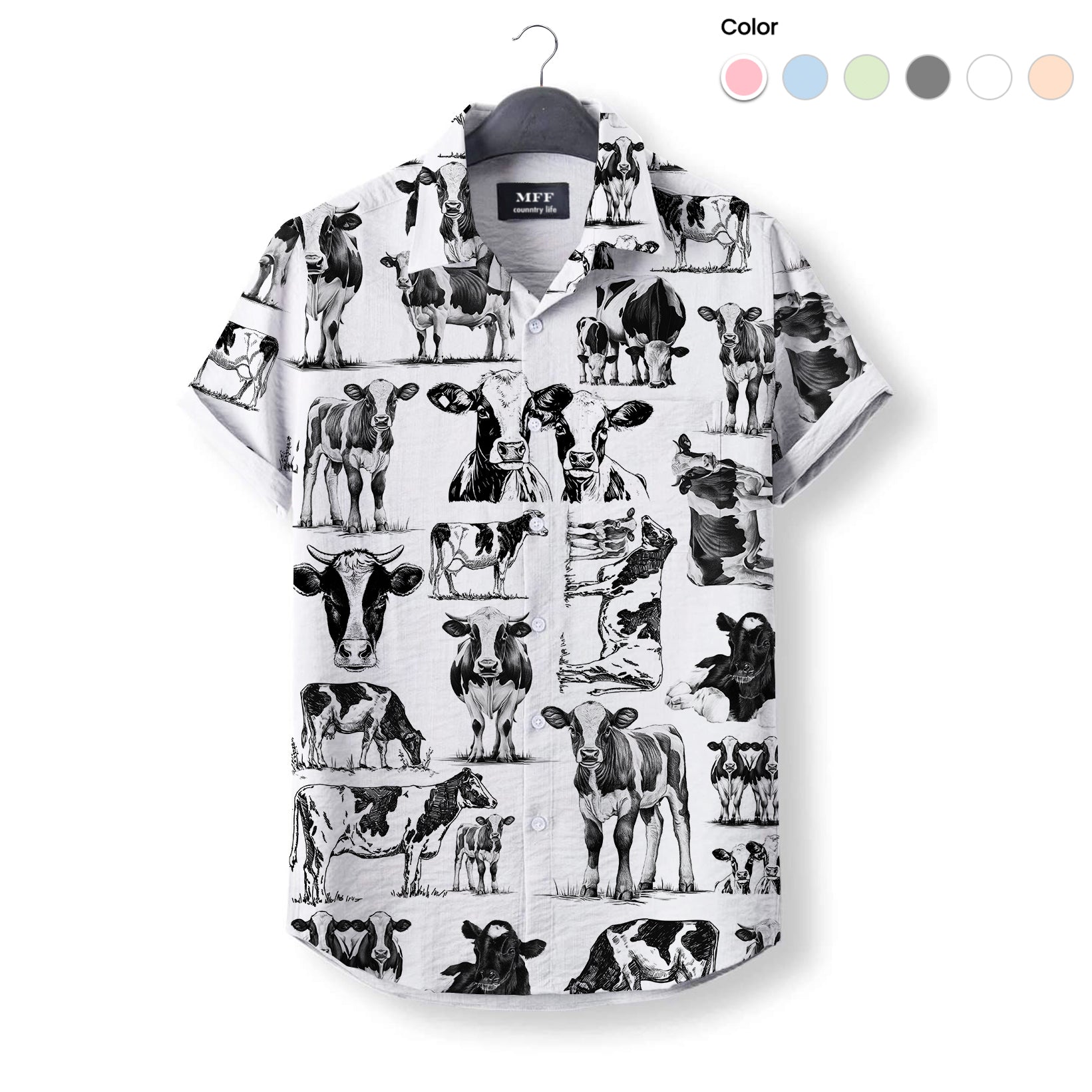 Dairy cow pattern - Hawaiian Shirt for adult and youth - myfunfarm
