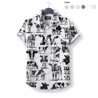 Dairy cow pattern - Hawaiian Shirt for adult and youth - myfunfarm