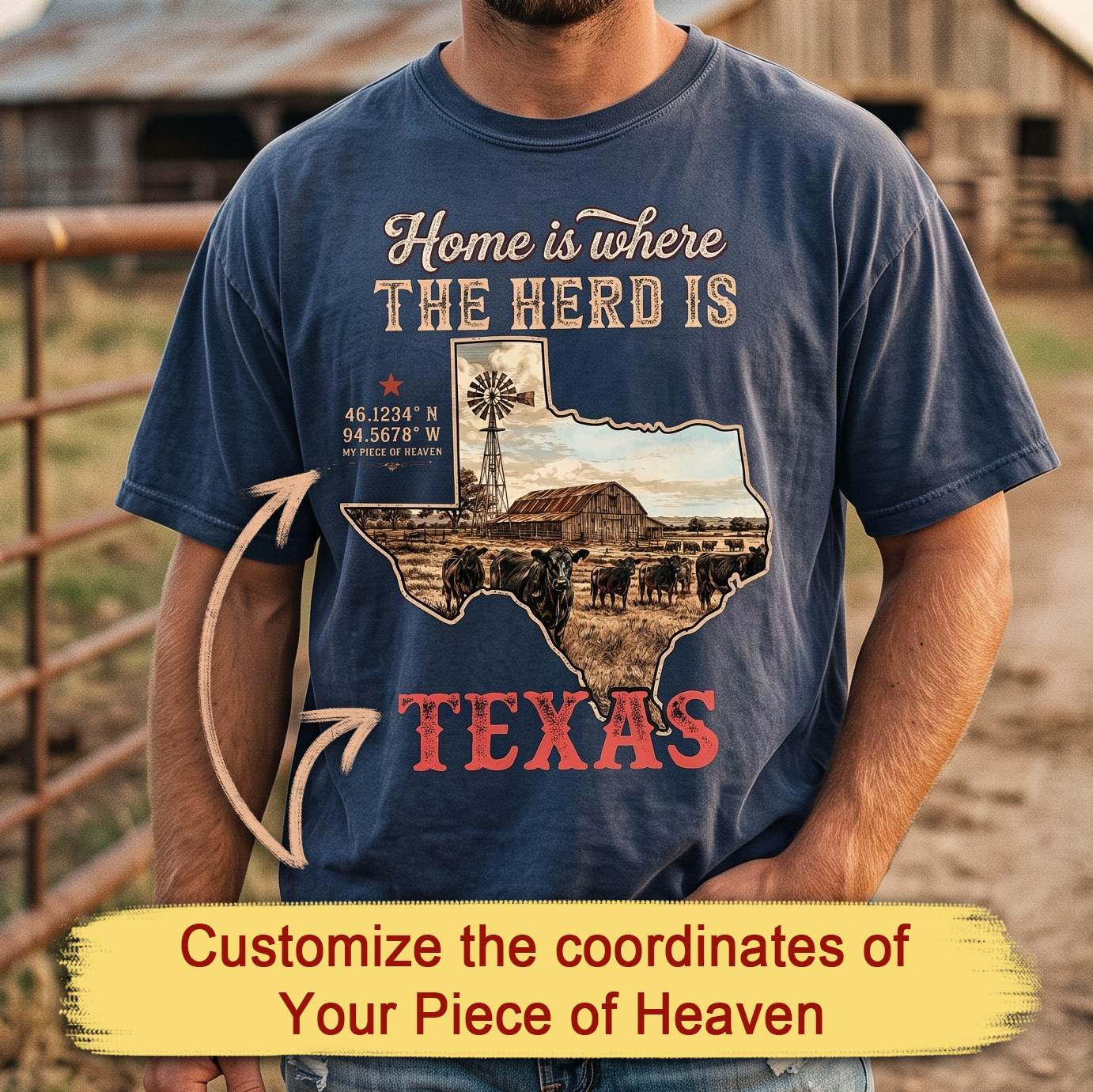 Personalized "Your Piece of Heaven",  Custom coordinates and your farm map