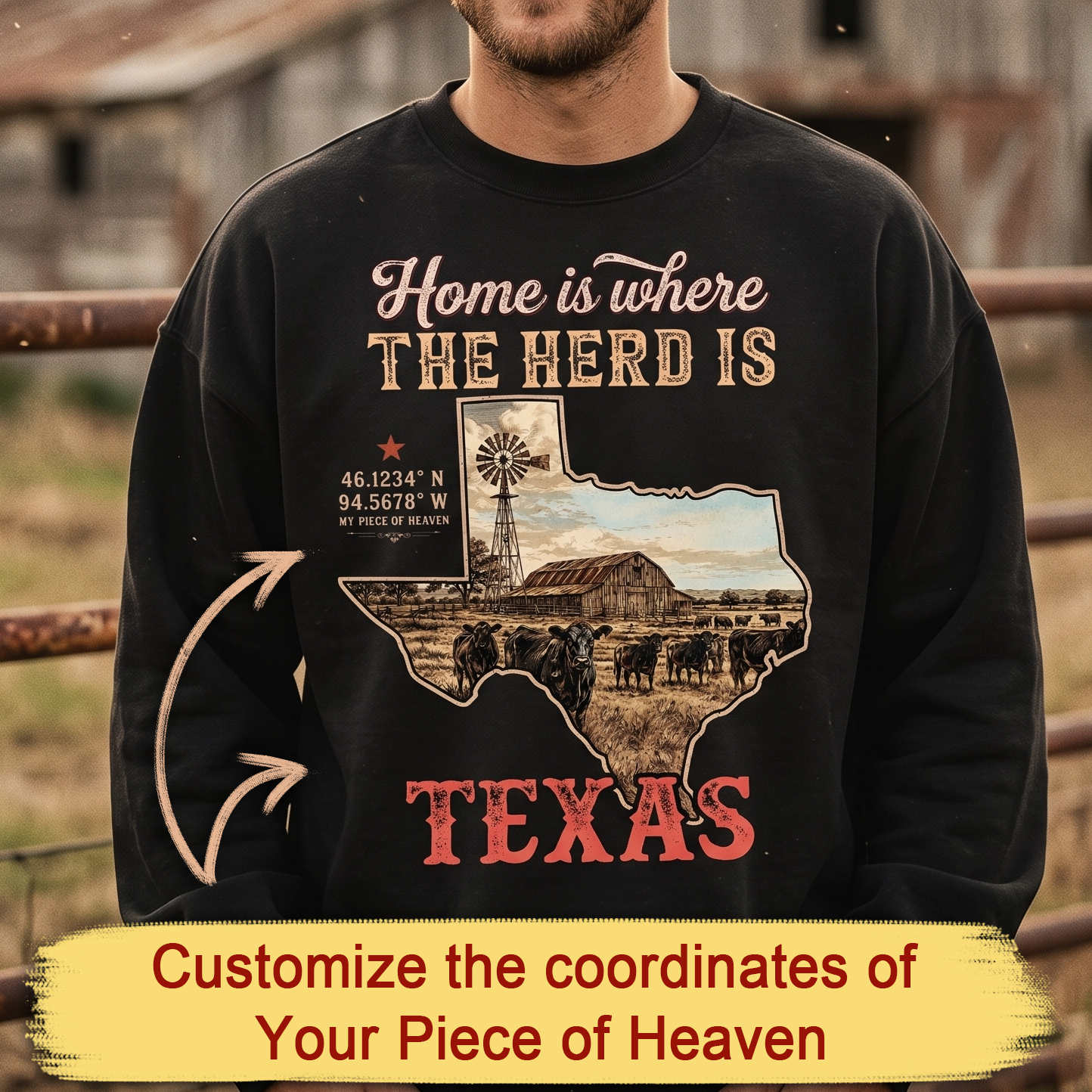 Personalized "Your Piece of Heaven",  Custom coordinates and your farm map