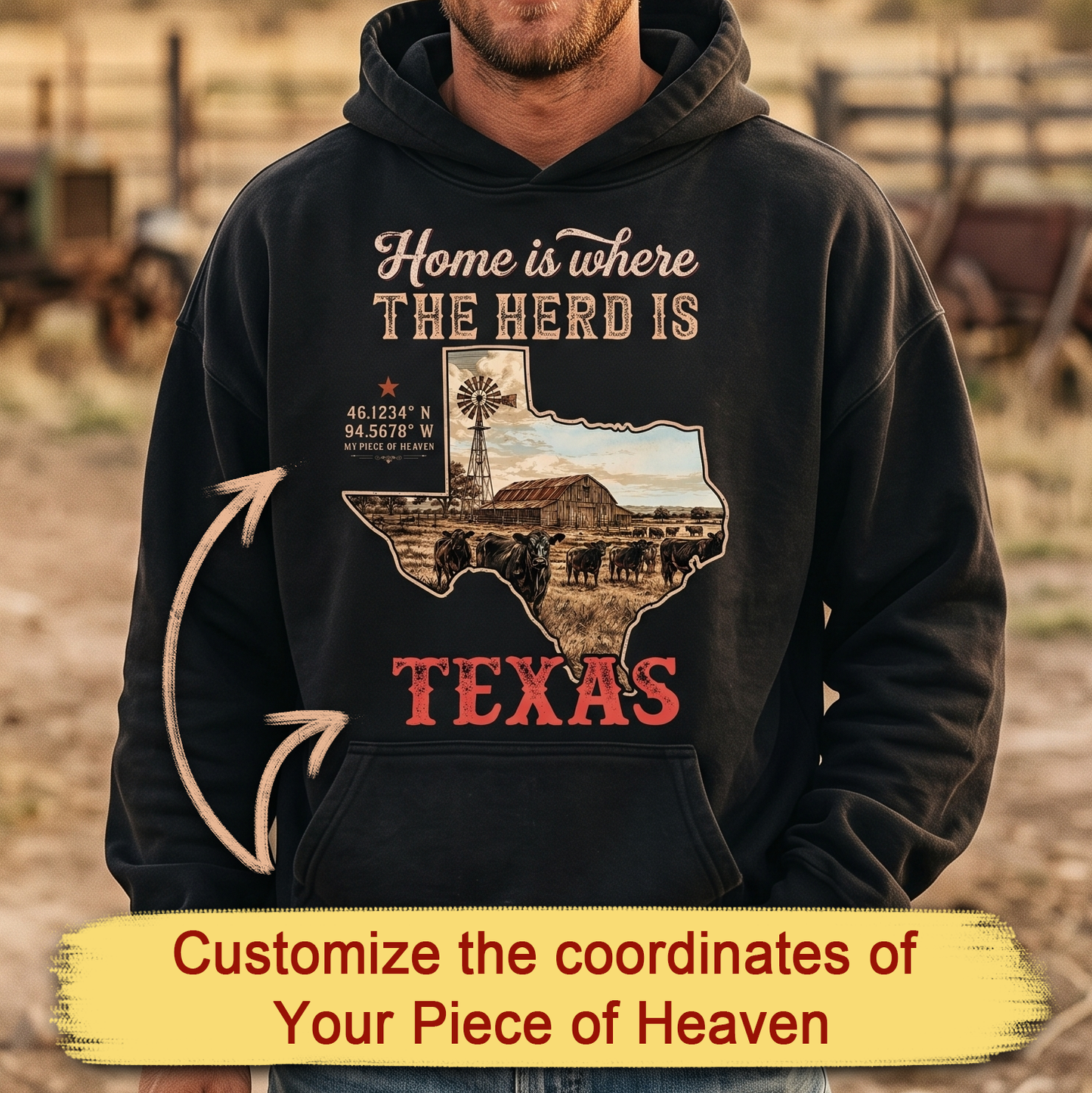 Personalized "Your Piece of Heaven",  Custom coordinates and your farm map