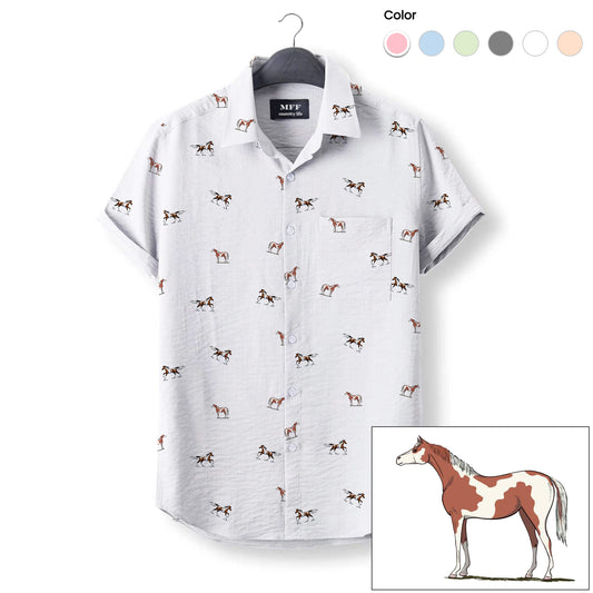 Paint Horse icon pattern - Button Down Shirts - myfunfarm