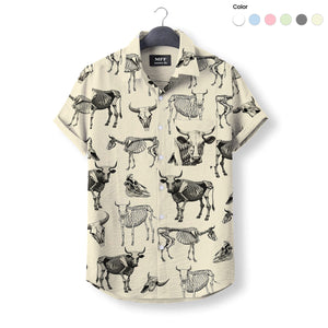 Cow Skeleton - Button Down Shirts for farmers