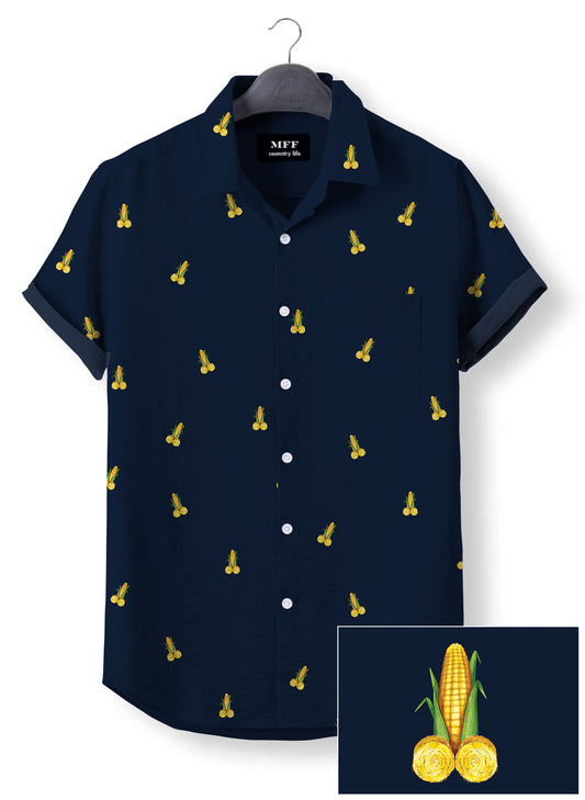 Corn icon pattern - Button Down Shirts