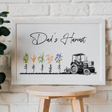 Dad's Harvest - Wooden Door Sign, Canvas print, mug, Personalized father's day gift