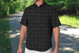 Cow pattern - Men's Linen Short Sleeve Shirt for farmers