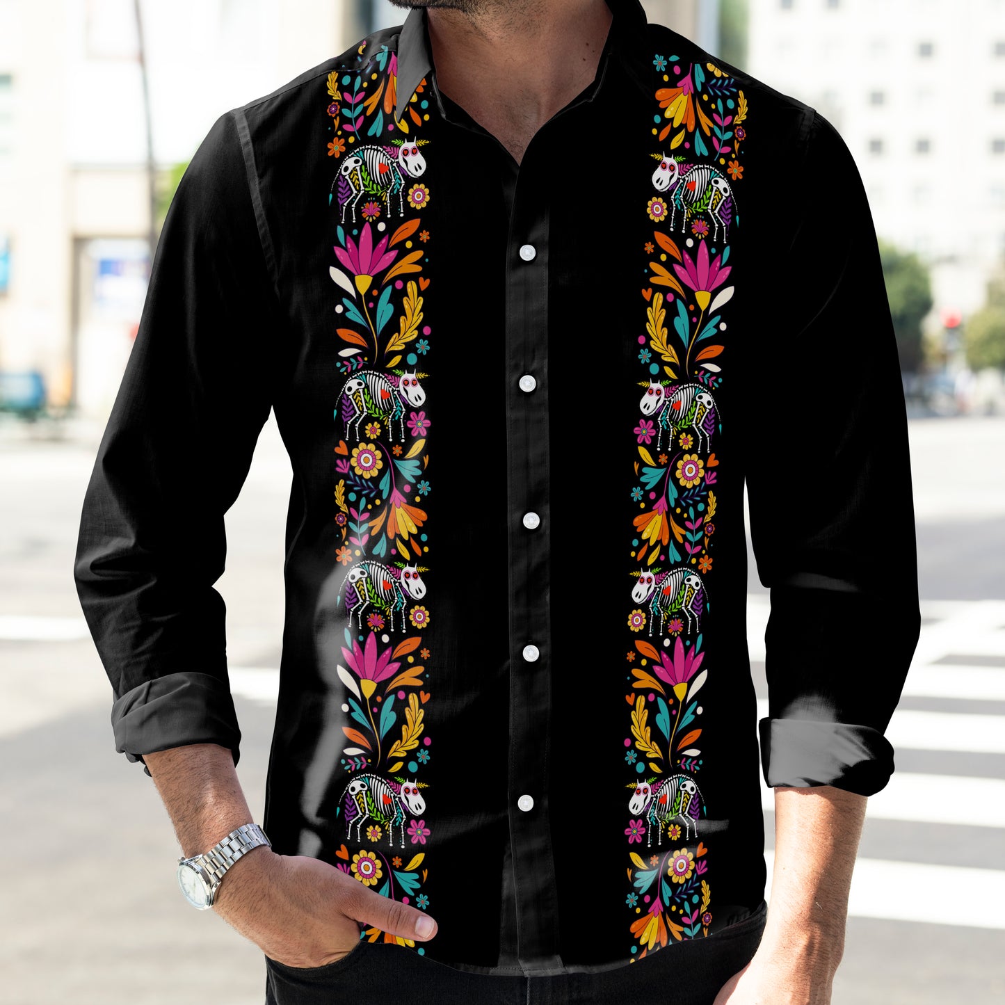 Mexican cow pattern - long sleeve shirt  for farmers - myfunfarm