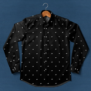 Cattle icon pattern - Men's Casual Long Sleeve Shirt