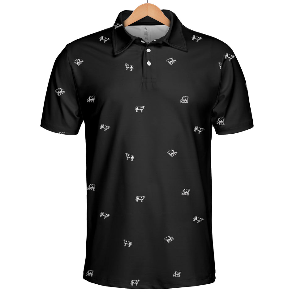 Dairy Cattle icon pattern -Men's and Women's Polo Shirts