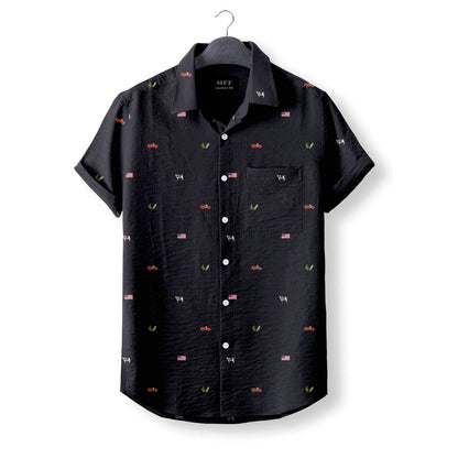 American Farmer Pattern- Button Down Shirts for farmers