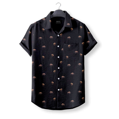 American Buffalo icon pattern - Button Down Shirts
