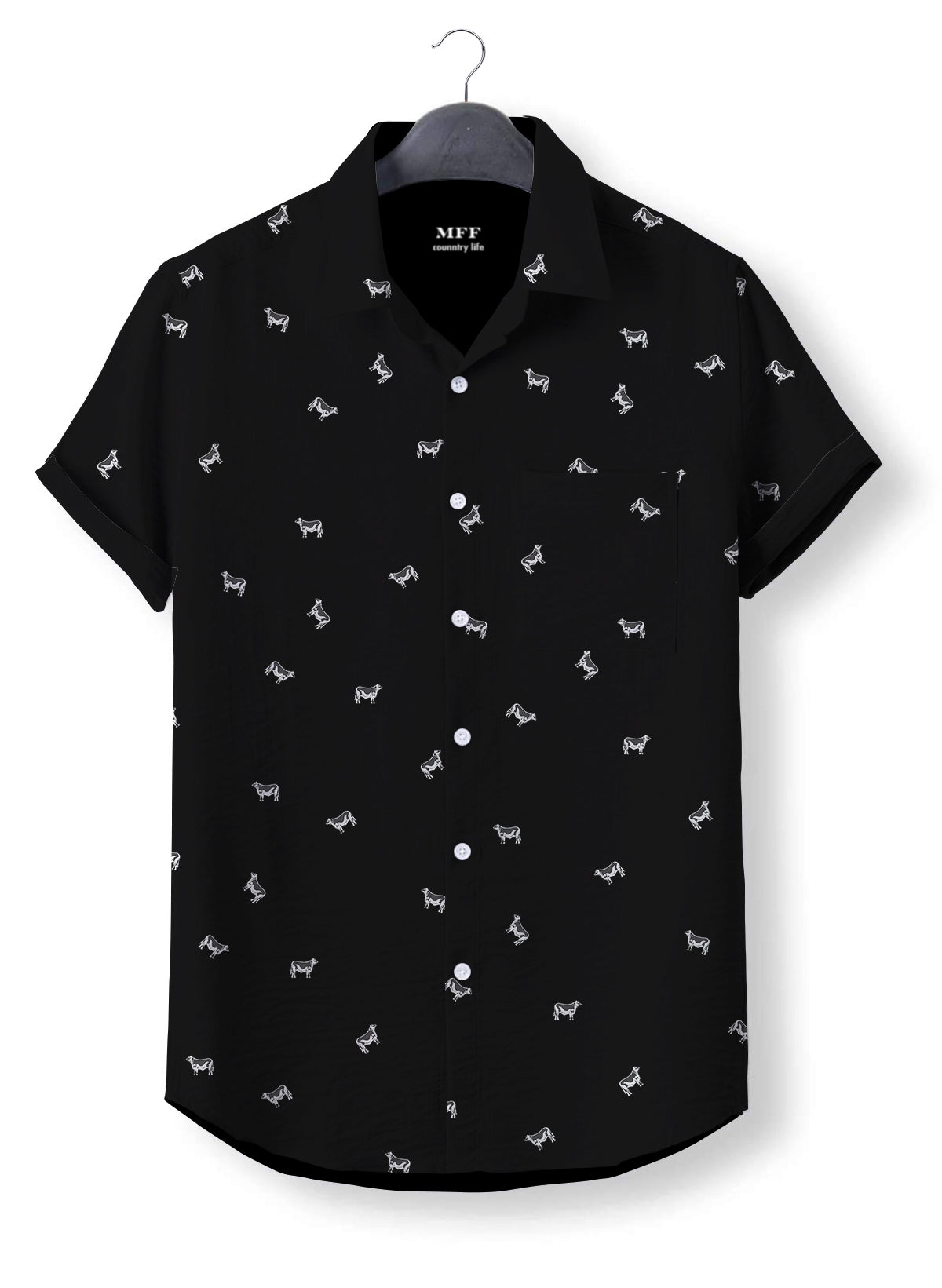 Cattle icon pattern - Button Down Shirts for adult and youth - myfunfarm