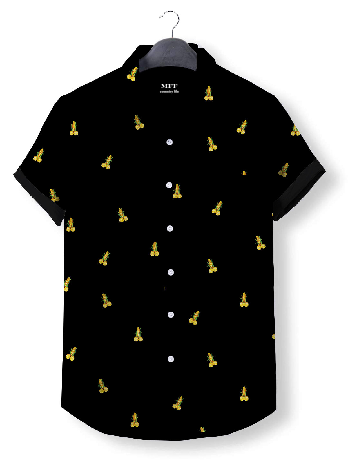 Corn icon pattern - Button Down Shirts