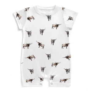 Baby romper Texas Longhorn icon pattern