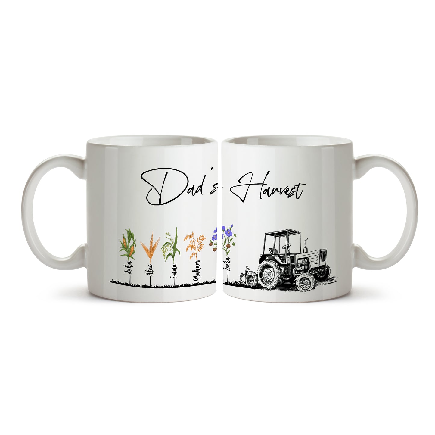 Dad's Harvest - Wooden Door Sign, Canvas print, mug, Personalized father's day gift