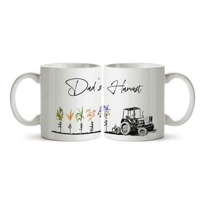 Dad's Harvest - Wooden Door Sign, Canvas print, mug, Personalized father's day gift