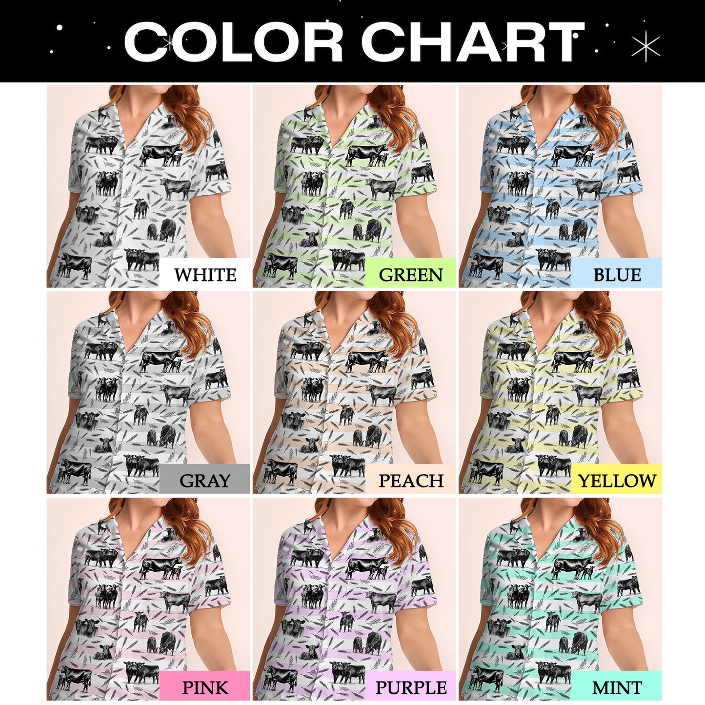 Cattle Pattern Pajamas Set Matching Family Outfit - myfunfarm