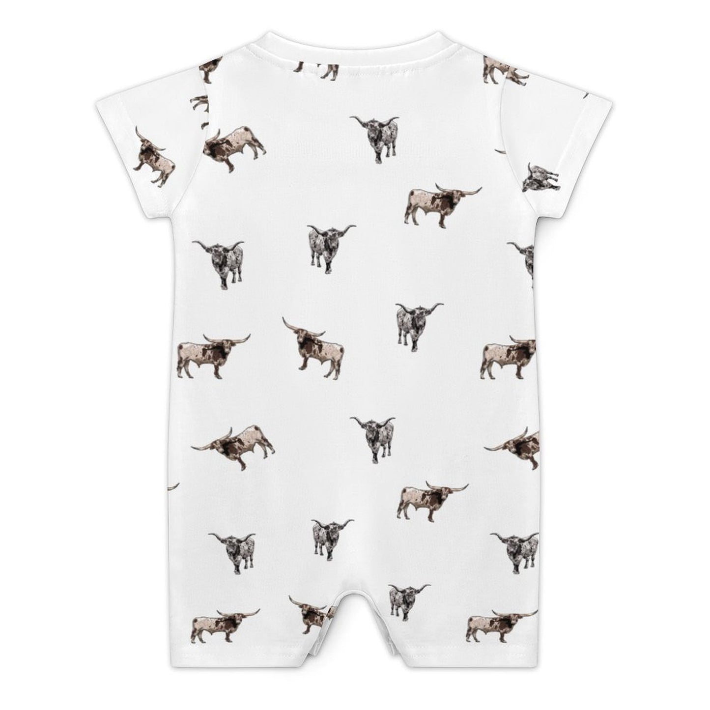 Baby romper Texas Longhorn icon pattern