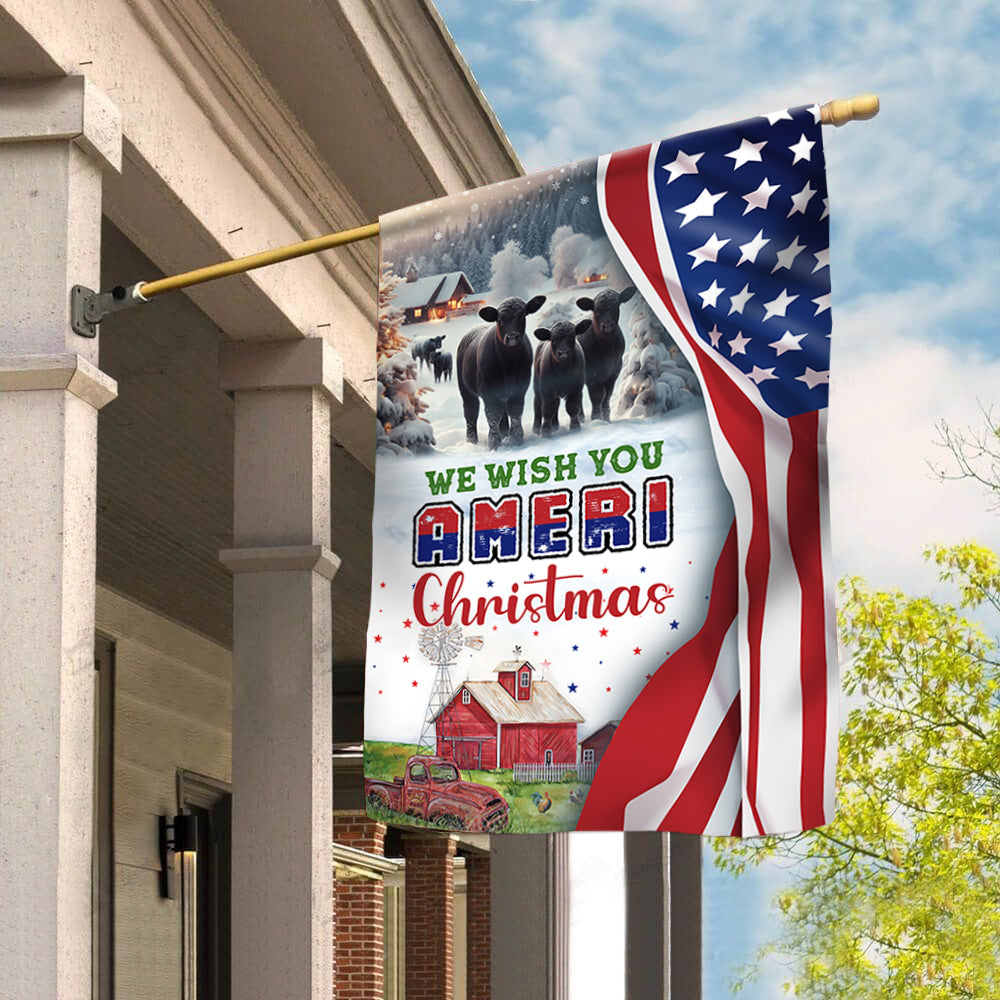 We Wish You Ameri Christmas - Flag for Farmers